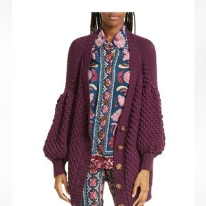 FARM Rio Purple Knit Cardigan